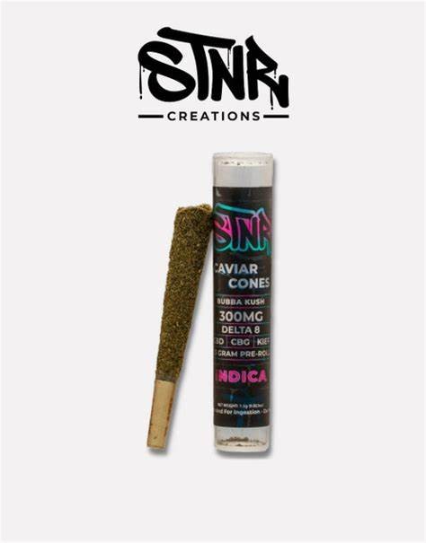 STNR Caviar Cones Bubba Kush Indica 1.5g 1pk