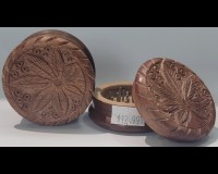 Wood Herb Leaf Logo Grinder