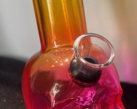 6” Neon Pink Skull Bong